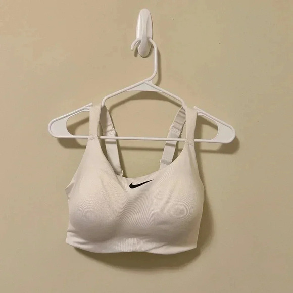 NWOT NIKE [36E] Women's BOLD HIGH SUPPORT Sports/Yoga/Gym Bra-White BQ4127-100 - Picture 3 of 7
